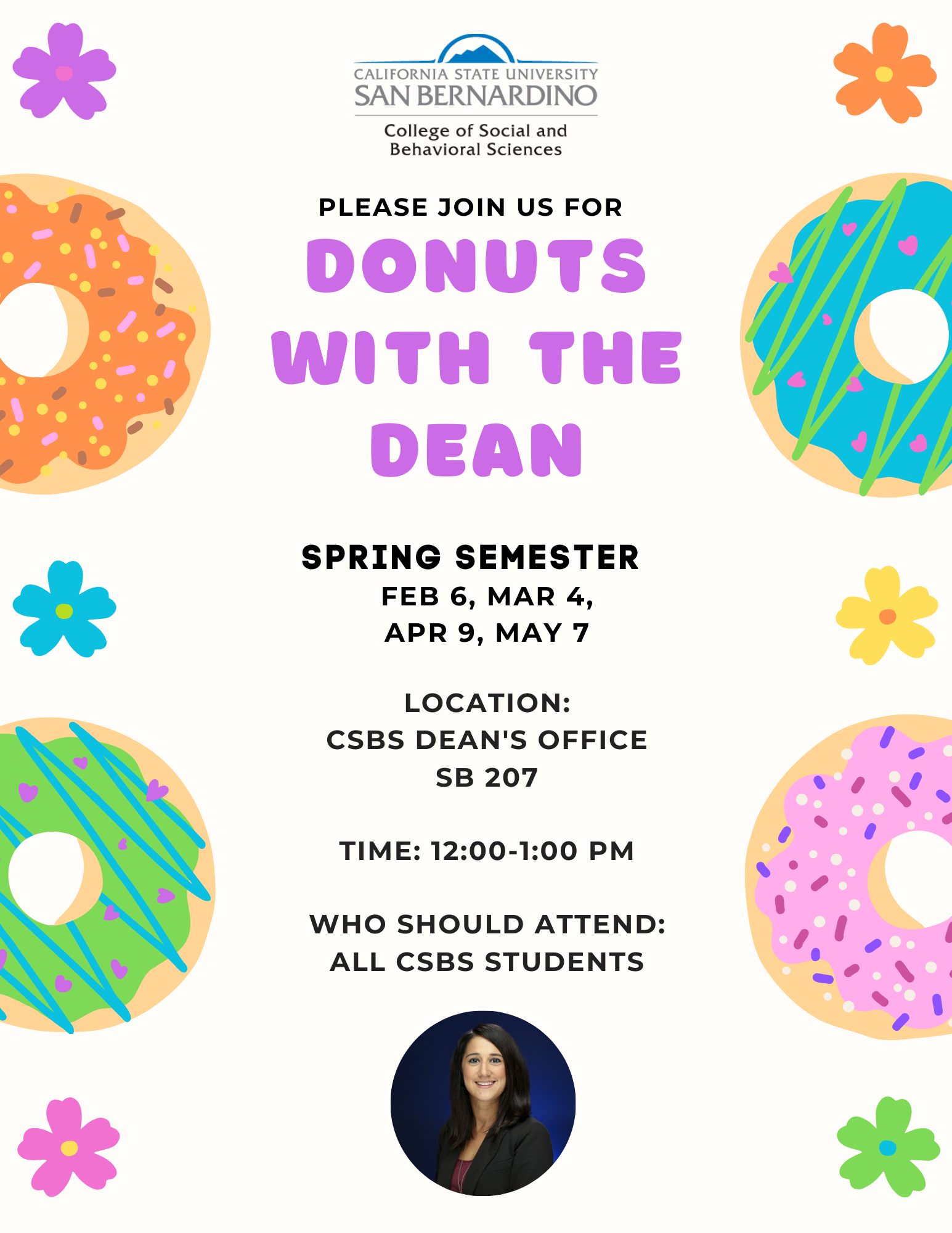 Donuts with the CSBS Dean Flyer