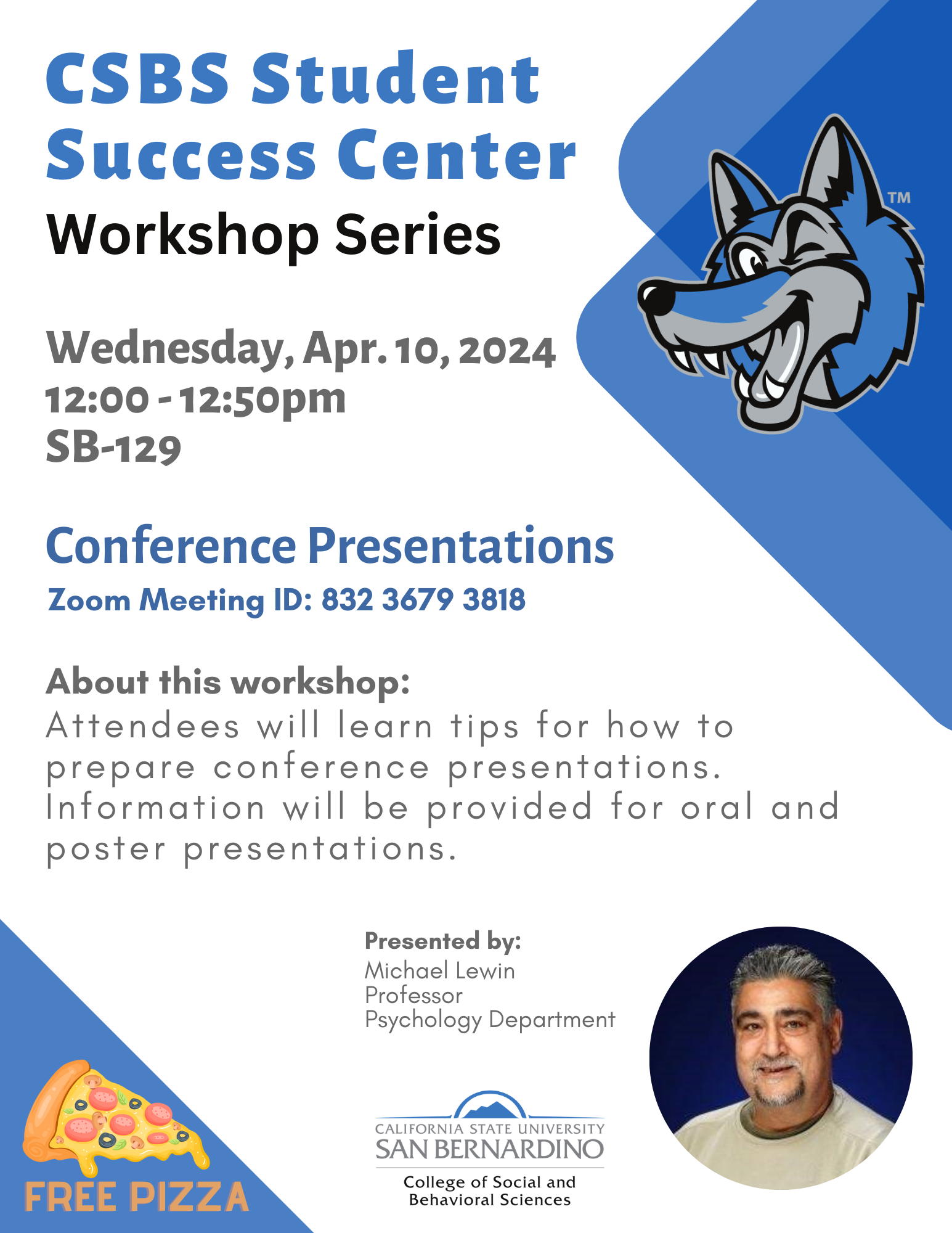 CSBS SSC Workshop Flyer: Conference Presentations